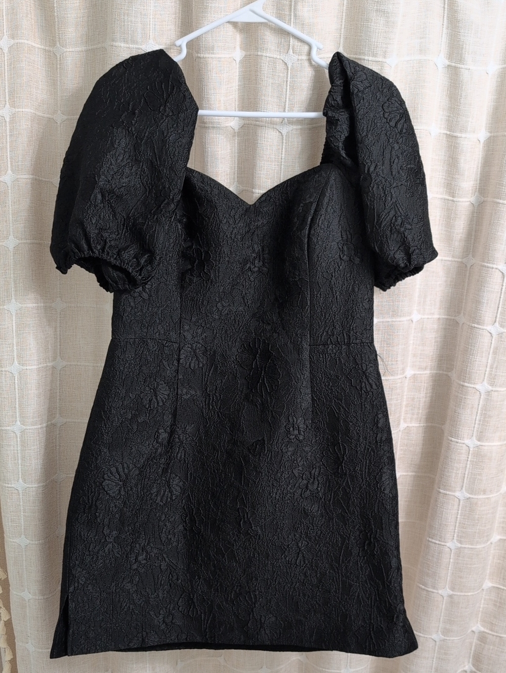 Lilly Pulitzer Black Puff-Sleeve Mini Dress